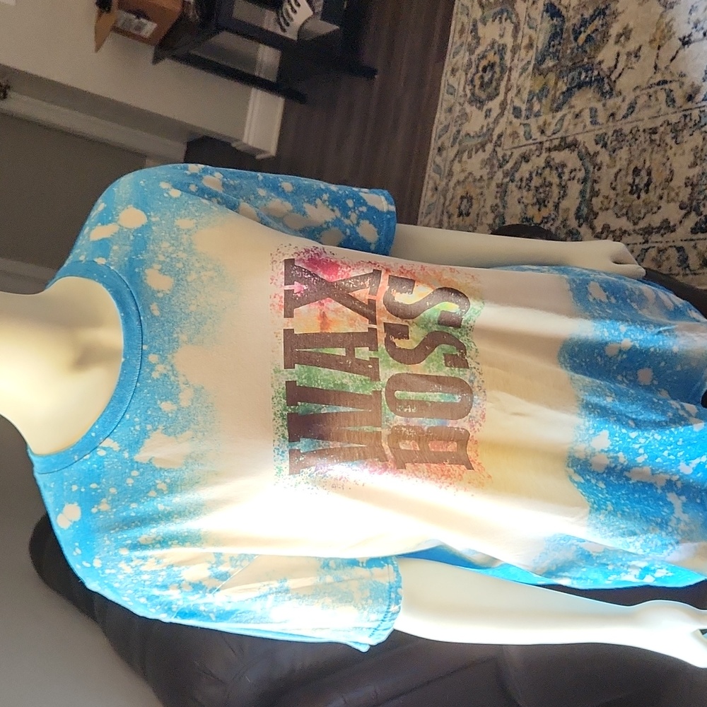 Custom bleach Wax Boss tee